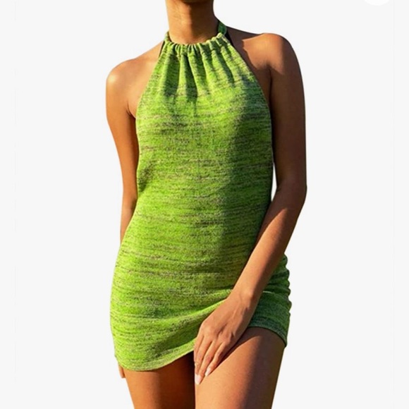 Safrisior - Women’s Knit Halter Dress - Picture 1 of 8